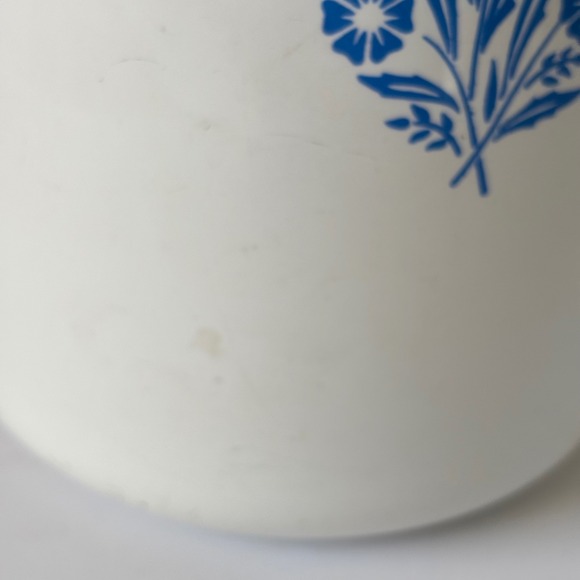 Vtg Corning Ware 9 Cup Percolator Coffee Tea Pot White Blue Floral Set - Picture 11 of 12